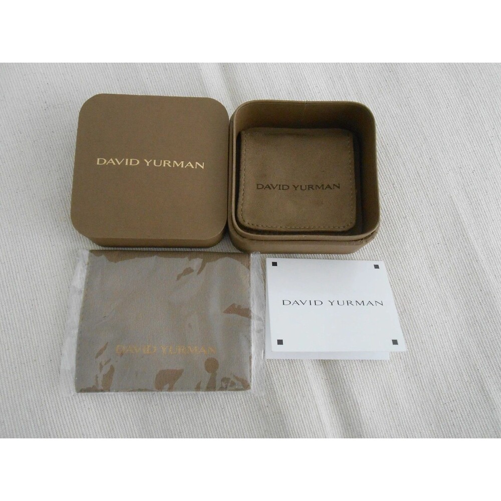 David Yurman Empty Jewelry Small Brown Pouch/ Box/Card/ Cleaning cloth NQT